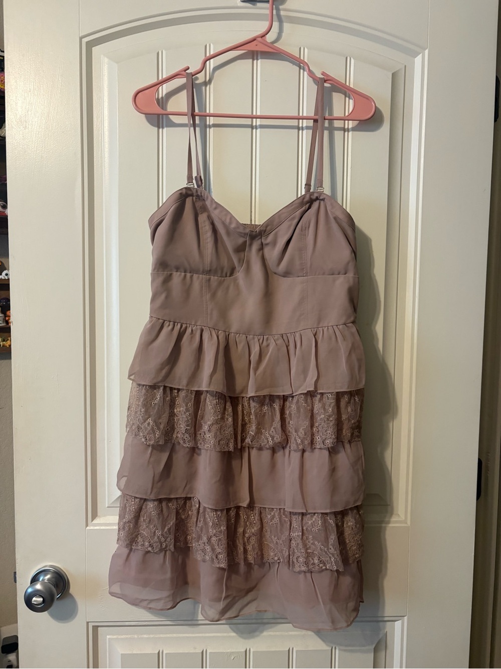 American Eagle Outfitters Mauve Smocked Waist Dress